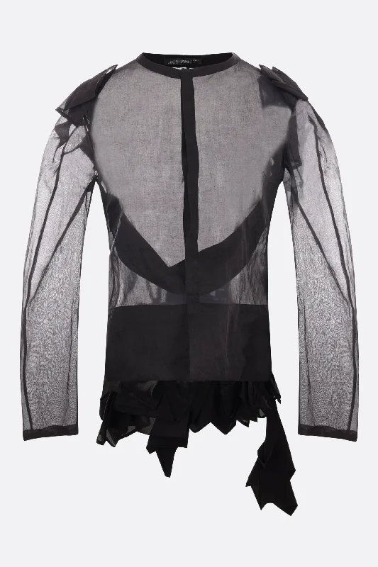 Flash Sale Fever organza shirt with ruffles