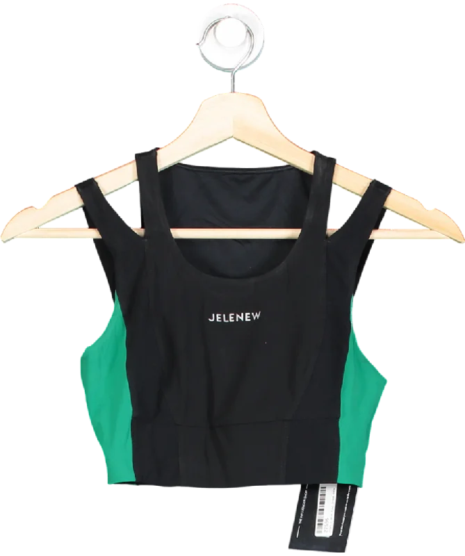 Additional Time-Limited Offers Jelenew Black Flexfit Medium-support Fast-dry Bra Top UK XS