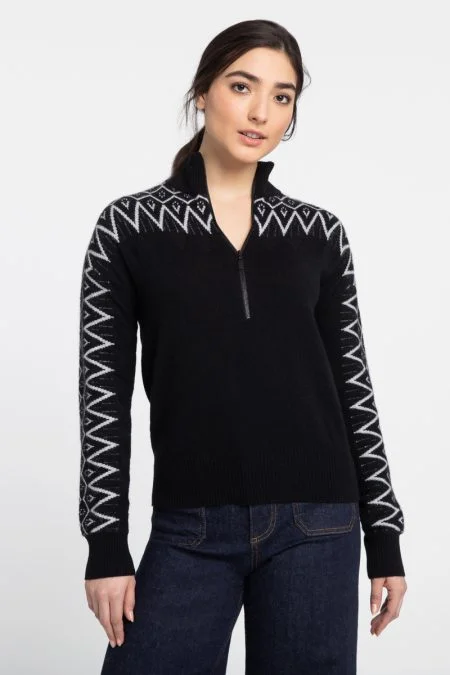 Hot Styles Kinross Cashmere Alpine Qtr Zip Mock