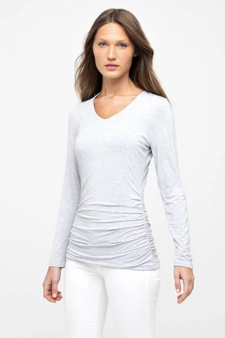 Sale Event, Prices Rock Kinross Cashmere Ruched L/S Vee