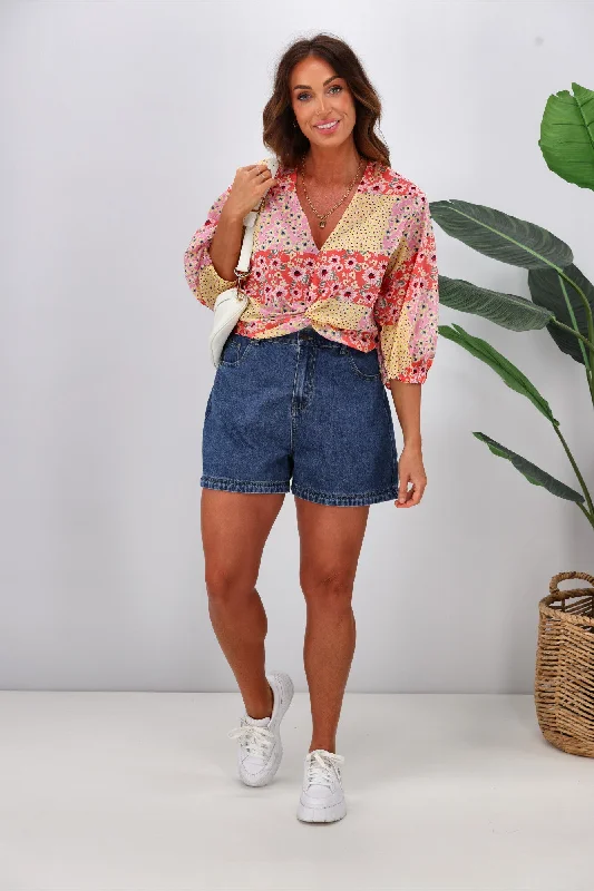 Chic And Edgy Sass Ruth Top Floral