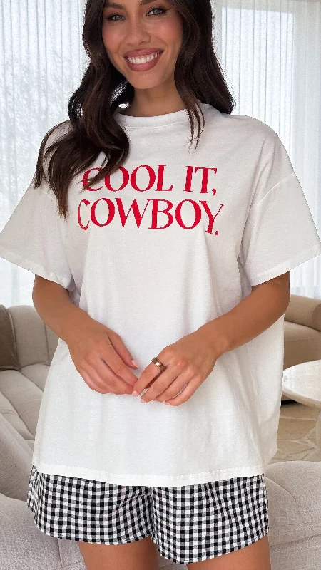 Chic Trends Unveiled Cool It Cowboy Top and Shorts Set - White/Black Gingham