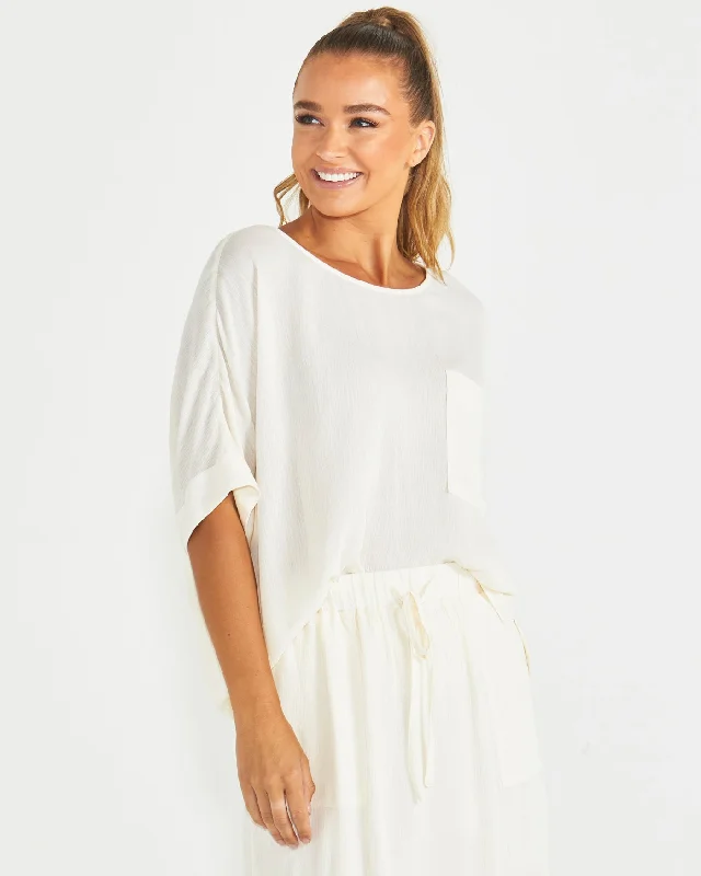 Minimalist Fashion Sale Sass Raya Oversized Top Cream