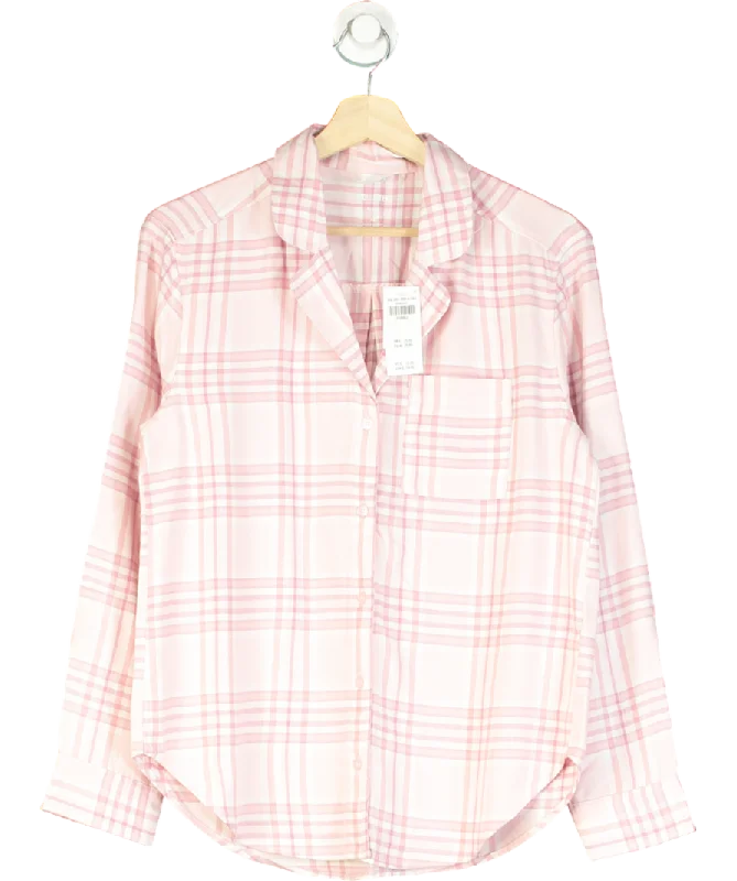 Trend Alert Hollister Pink Nightwear Flannel Shirt UK XS