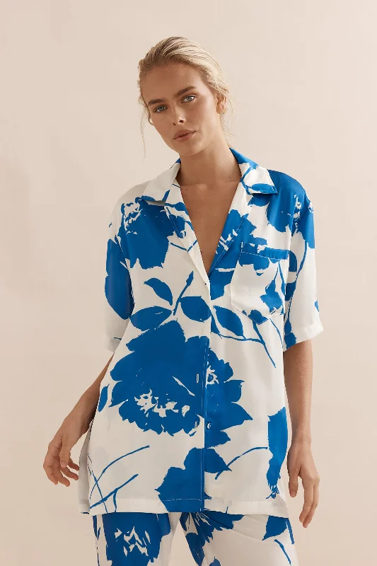 Contemporary Fashion Sale Caitlin Crisp Ibiza Shirt - Royal Rose Satin