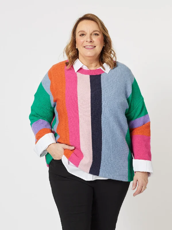 Insane Discount Onslaught Clarity Rainbow Stripe Knit Multi