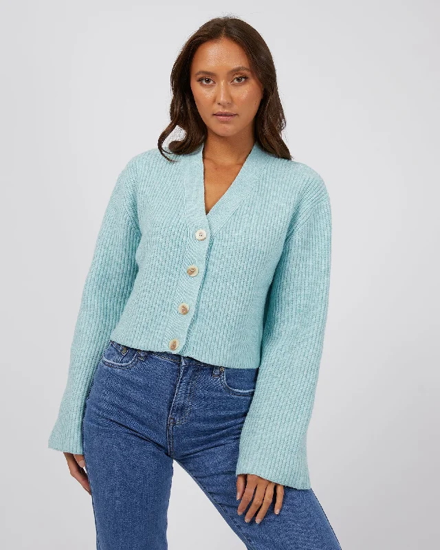 Modern Chic Discounts Silent Theory Eden Knit Cardi Seafoam