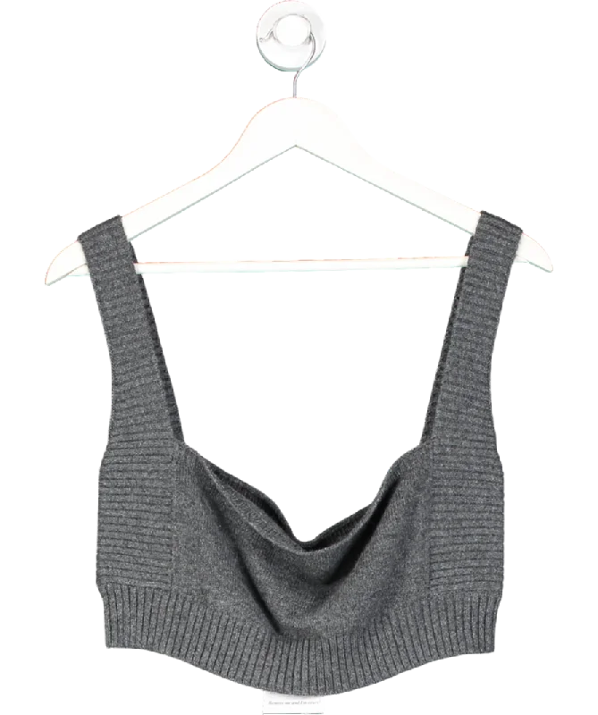 Retro Style Promotions House of CB Grey Adhara Barley Natural Wool Bralette UK XL