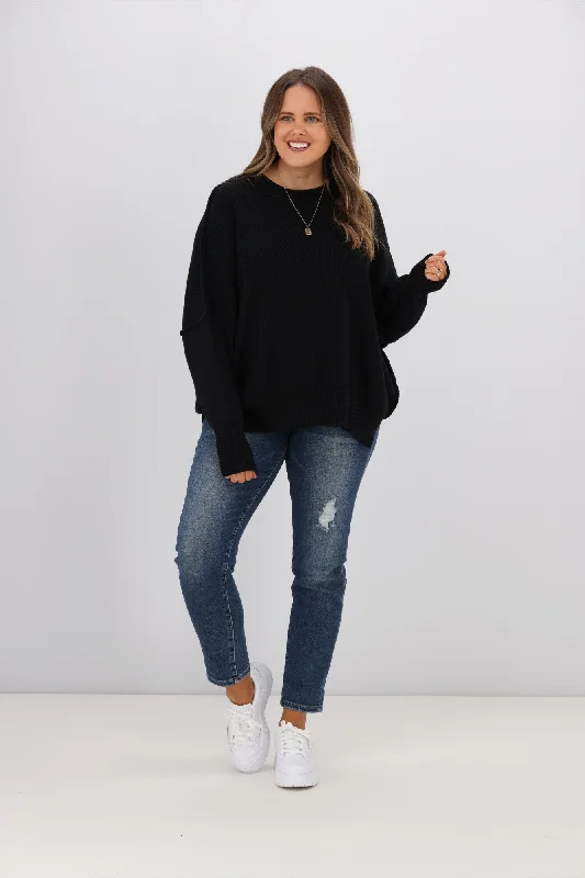 Exclusive Deals Online Sass Leora Knit Jumper Black