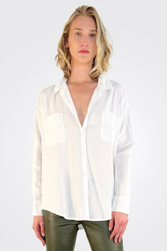 Limited Time Special Offer Cotton Pocket Detail Shirt - White