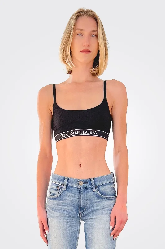 Classy Style Discounts Logo Bralette - Onyx