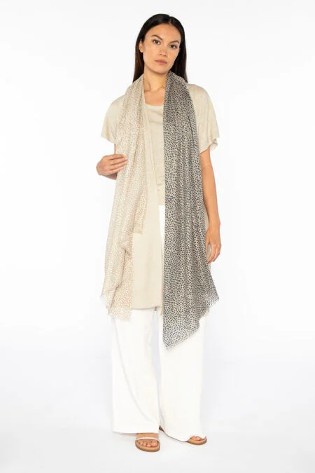 Stay Ahead In Style Kinross Cashmere Dots Print Scarf