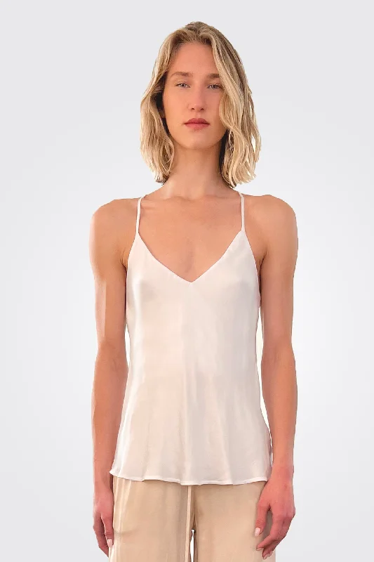 Embrace New Fashion Silky Slip Top - White