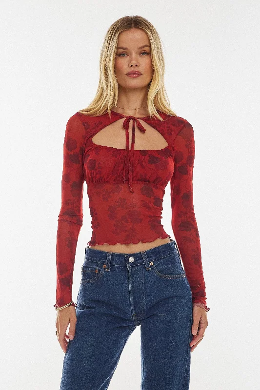 Summer Deals Cassie Top in Red Currant