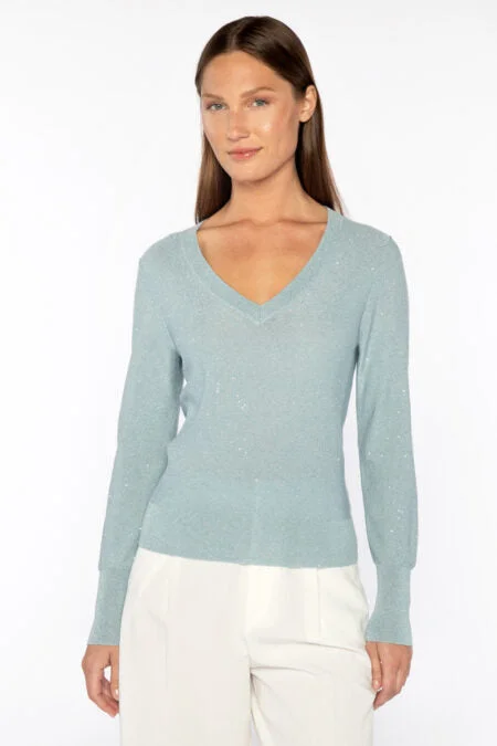 Comfort Meets Fashion Kinross Cashmere Sequin Vee