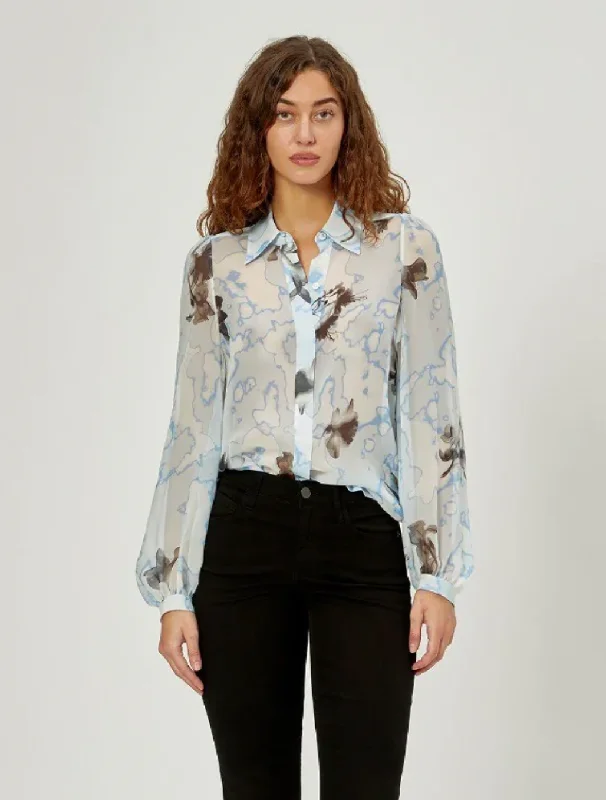 Smart Casual Deals Linneta Silk Shirt - Plein Air Multi