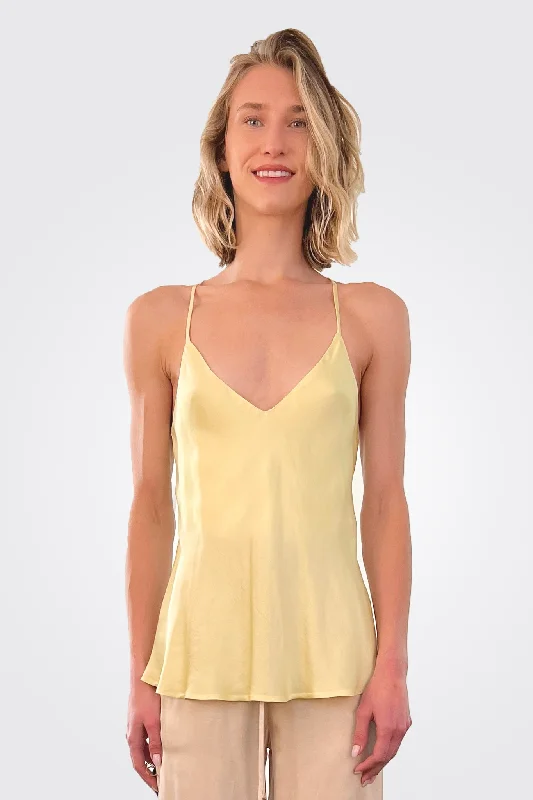 Winter Warehouse Sale Silky Slip Top - Lemon