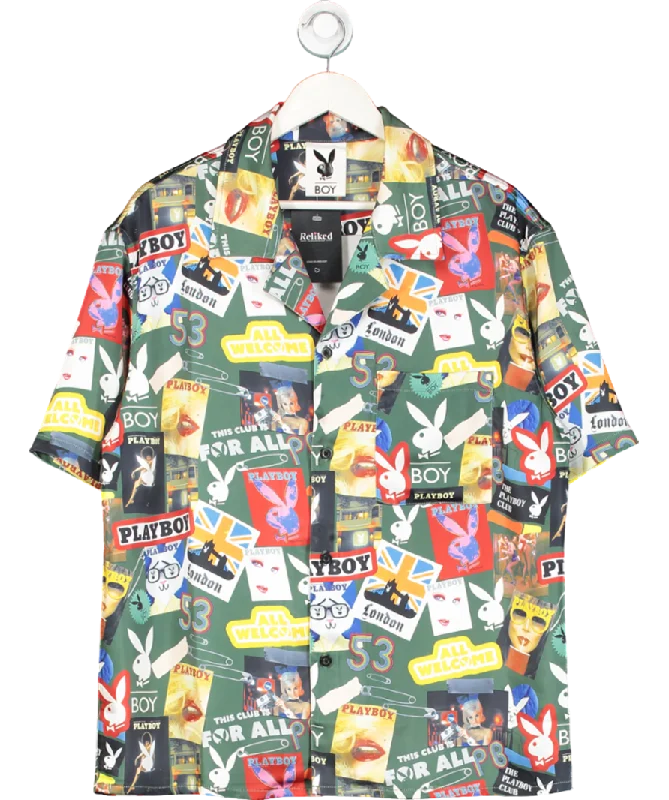 Cool Prices play boy Green Scrapbook Resort Shirt UK M