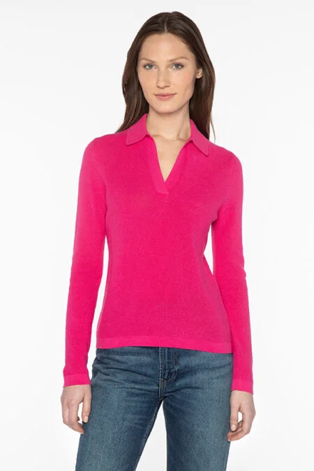 Classic Chic Deals Kinross Cashmere Thermal Polo