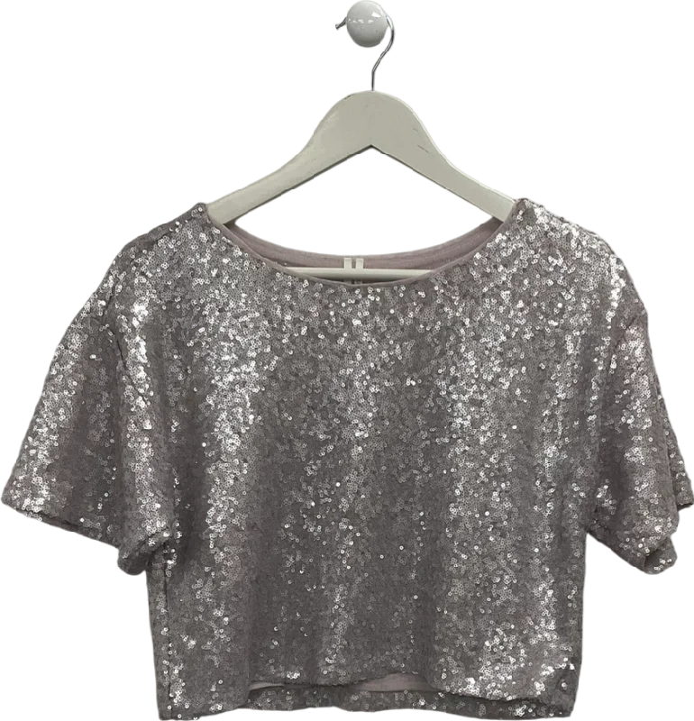 High-End Style Discounts Anthropologie Metallic Maeve Sequin T Shirt UK XS