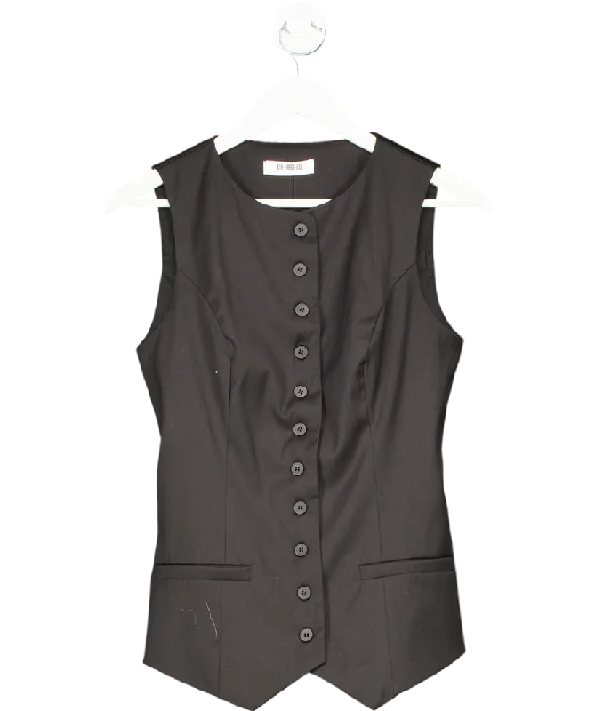 Unbeatable Prices 4th & Reckless Black Briella Tailored Waistcoat UK 8