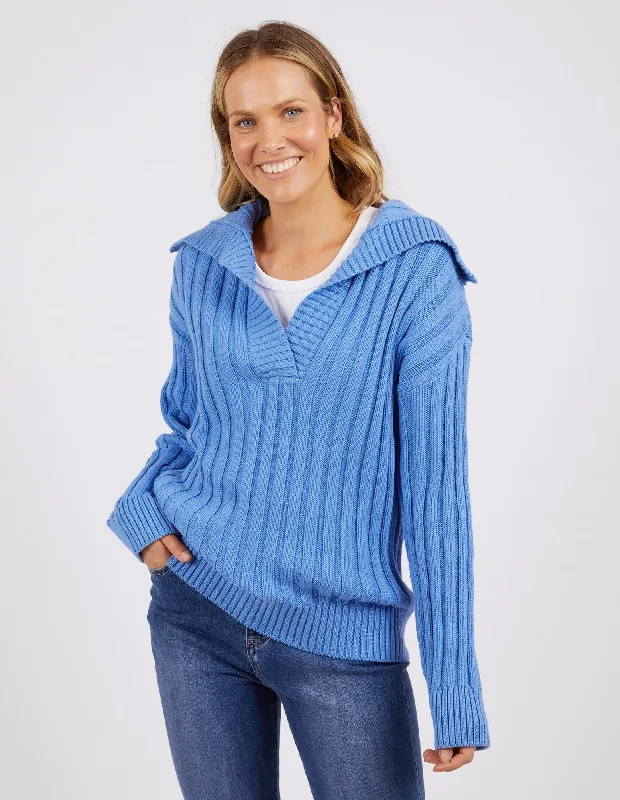 Holiday Glam Elm Addison Knit Cerulean Blue