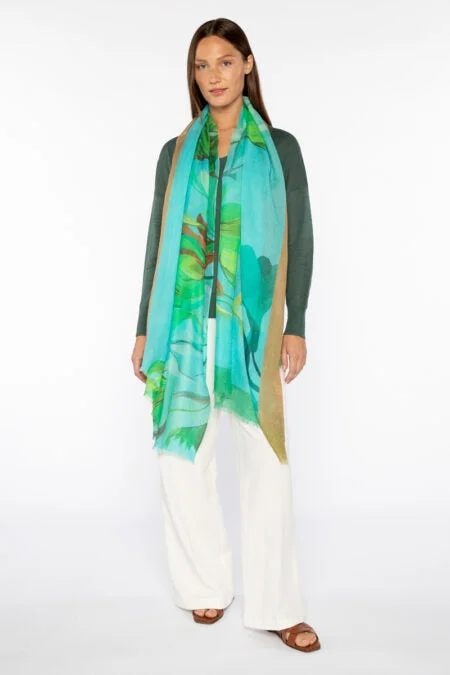 Trend Forward Threads Kinross Cashmere Acacia Print Scarf