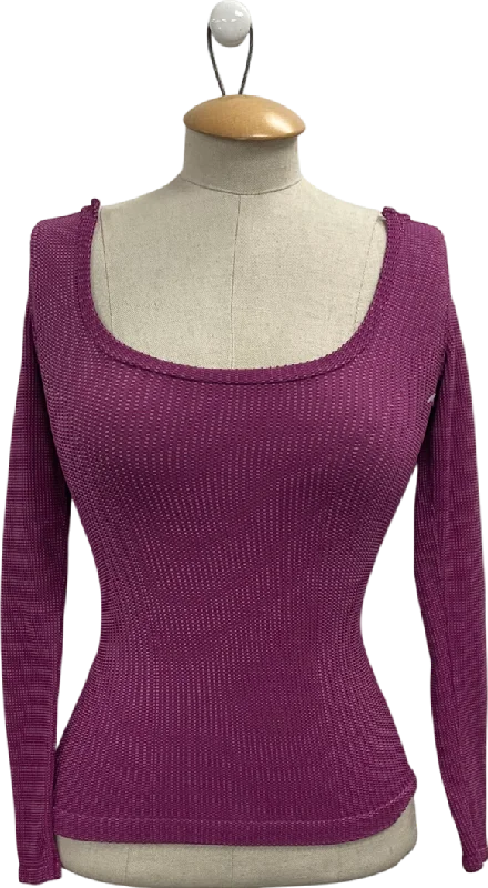 Chic And Edgy Free People Purple Clean Slate Seamless Layering top UK M/L