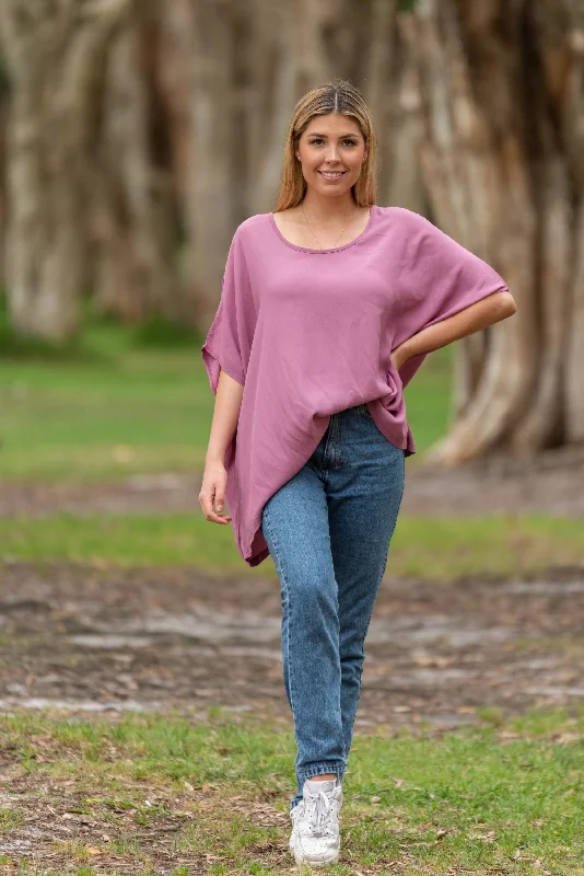 Seasonal Trends Katie Drape Top Dusty Pink