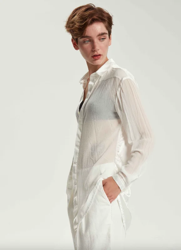 Sale Event, Prices Rock Regular Form Pure Silk Shirt - Original Off White