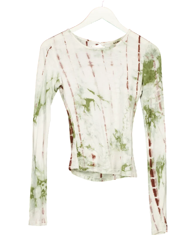 Fresh Fashion Discounts Ruve Green Tie Dye Effect Open Back Top UK S