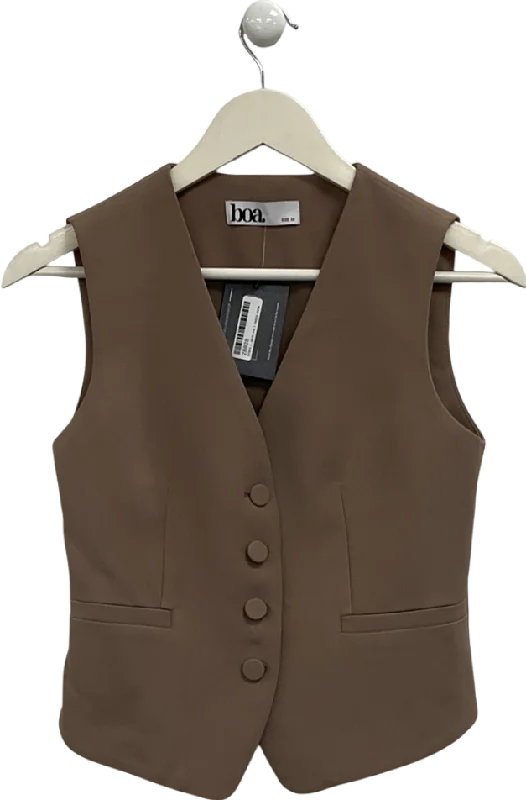 Fashion Deal BOA Beige Effortless Waistcoat UK XS