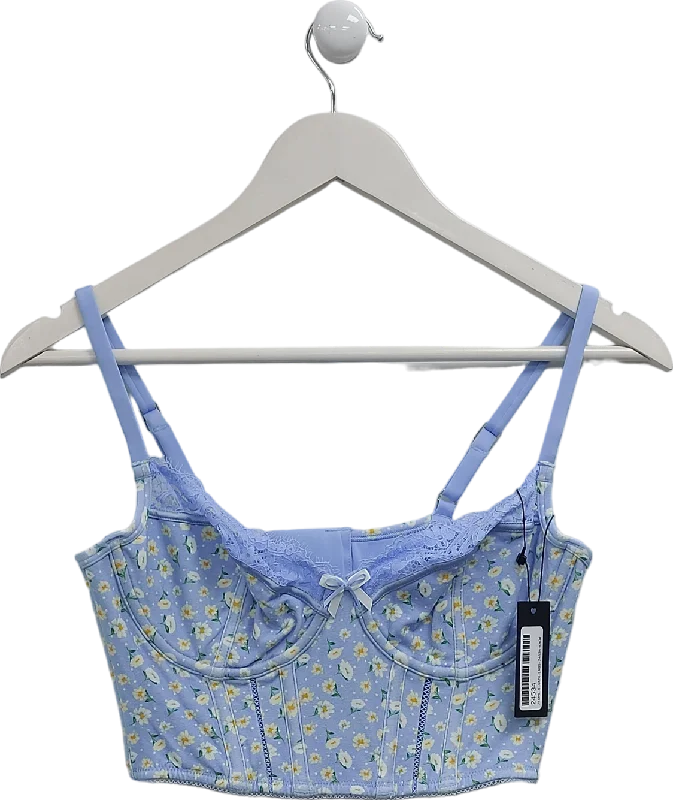 Shop Sales Lounge Underwear Blue Sweet Longline Bra UK 34D