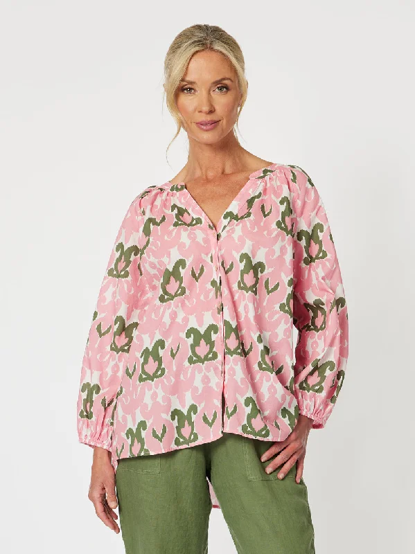 Casual Chic Gordon Smith Abby Cotton Top Coral