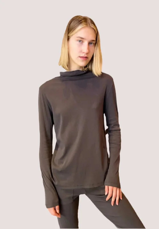 Snag Fabulous Fashion Bargains Cotton Turtleneck - Graphite