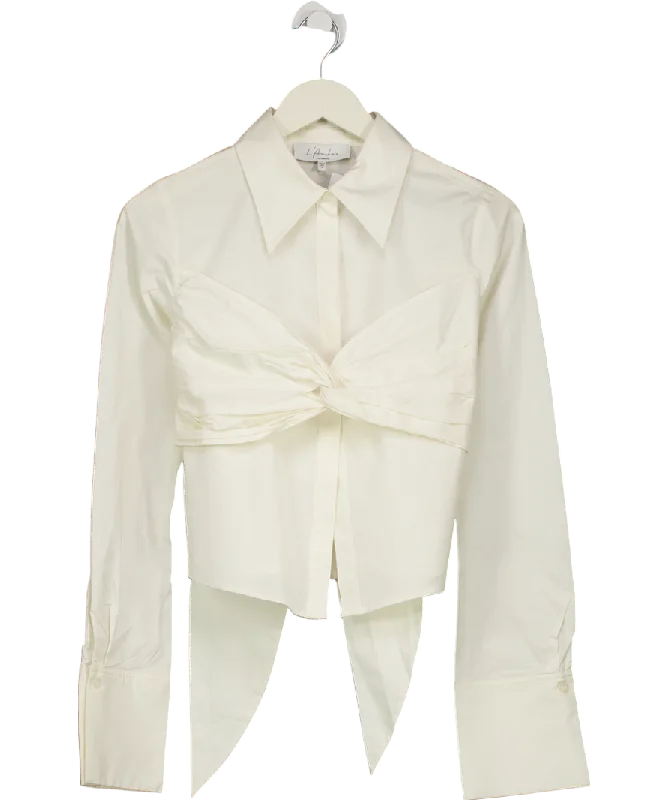 Romantic Fashion Discounts L'academie White Back Tie Shirt UK S