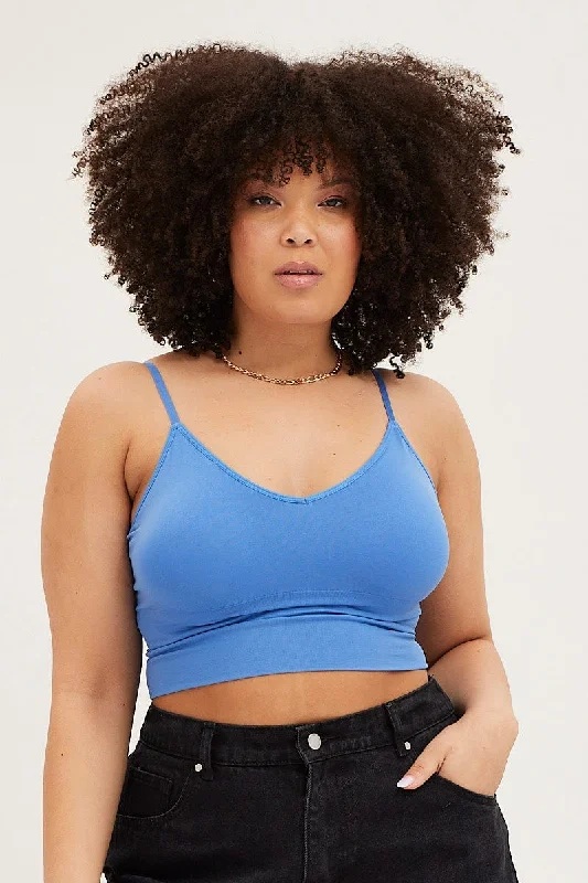 Chic & Modern Sales Blue Seamless Bralette