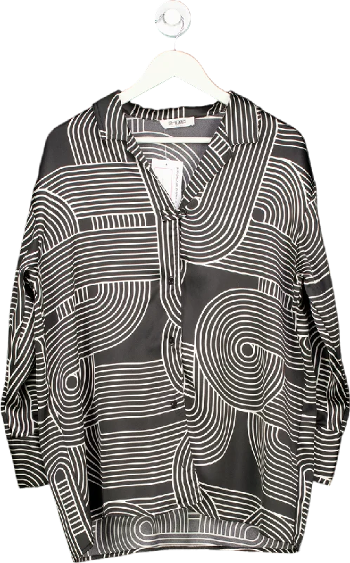 Chic And Trendy 4TH + Reckless Black and White Patterned Shirt UK 10