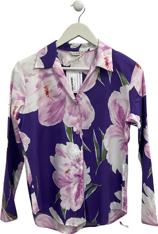 Sophisticated Street Style Offers Cyberjammies Purple Hazel Floral Print Pyjama Top UK 8