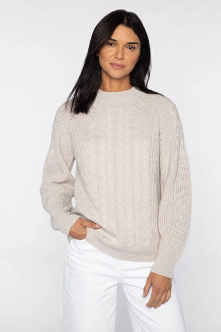 Urban Fashion Kinross Cashmere Luxe Cable Crew