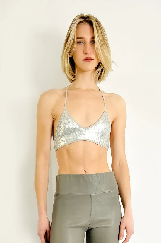 Flash Sale Starts Paloma Sequin Bra - Silver