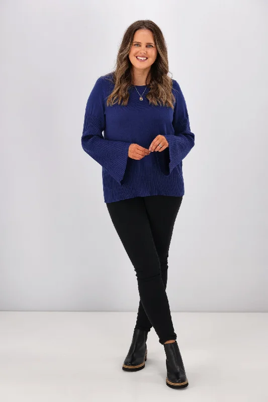 Big Discounts Alpine by Shine On Talia Wide Sleeve Merino Jumper Blue