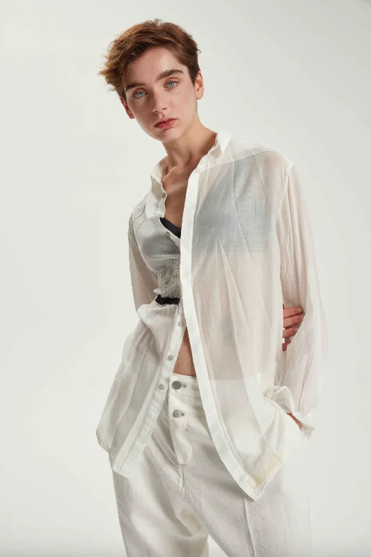 Huge Discounts This Week Cotton & Silk Voile Shirt - Original Off White