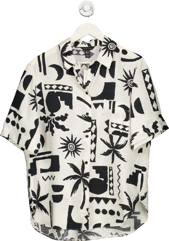 Limited Stock, Big Sale New Look Black and White Patterned Shirt UK 12