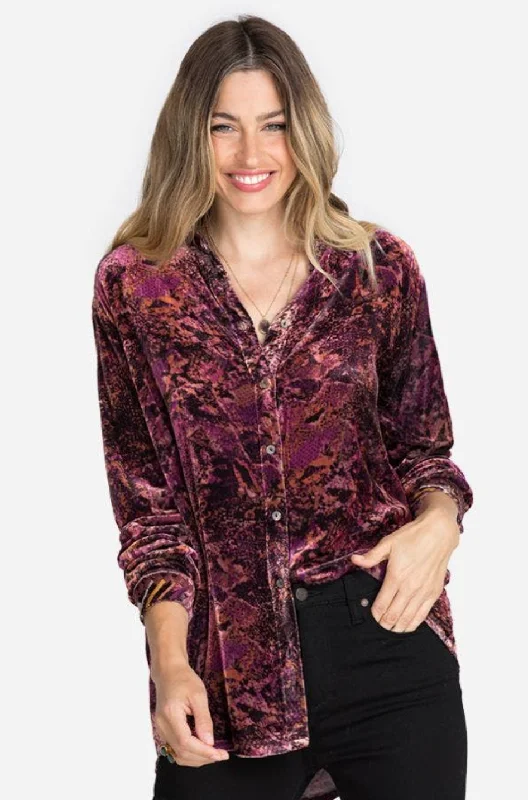 Exclusive Discount Scarlet Cobra Velvet Oversized Shirt - Multi