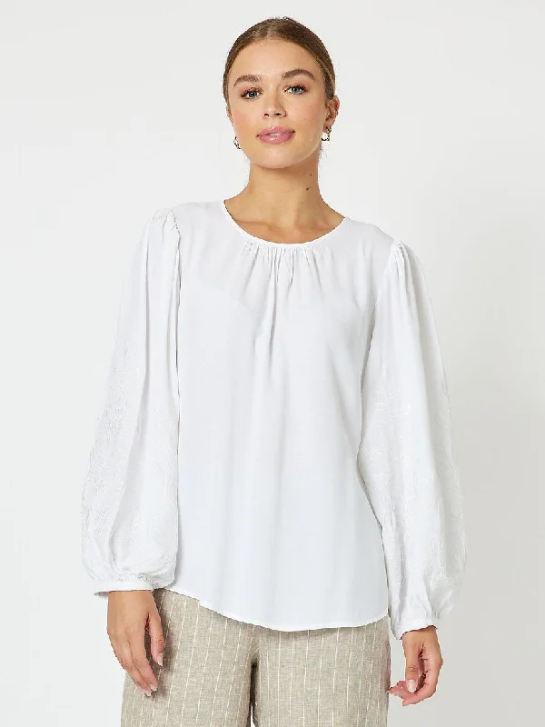 Timeless Elegance Sale Hammock & Vine Saint Germain Top White