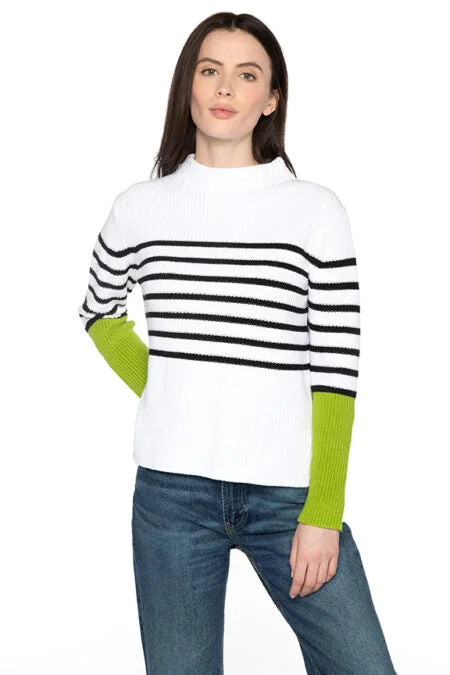 Classy Style Discounts Kinross Cashmere Stripe Rib Funnel