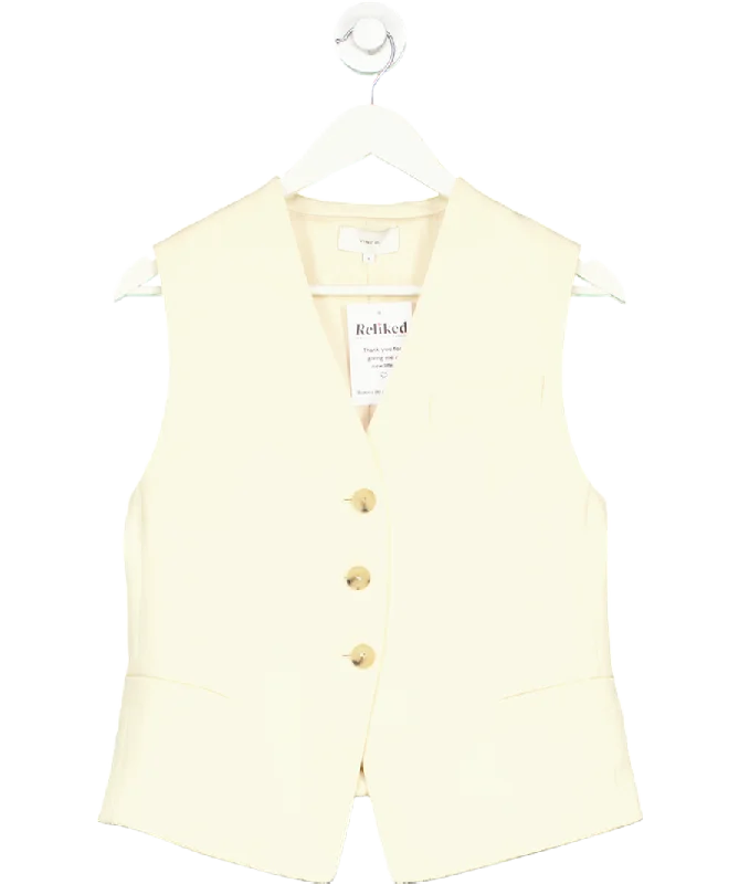 Chic Style Discounts Vince Yellow Crepe Waistcoat UK 8