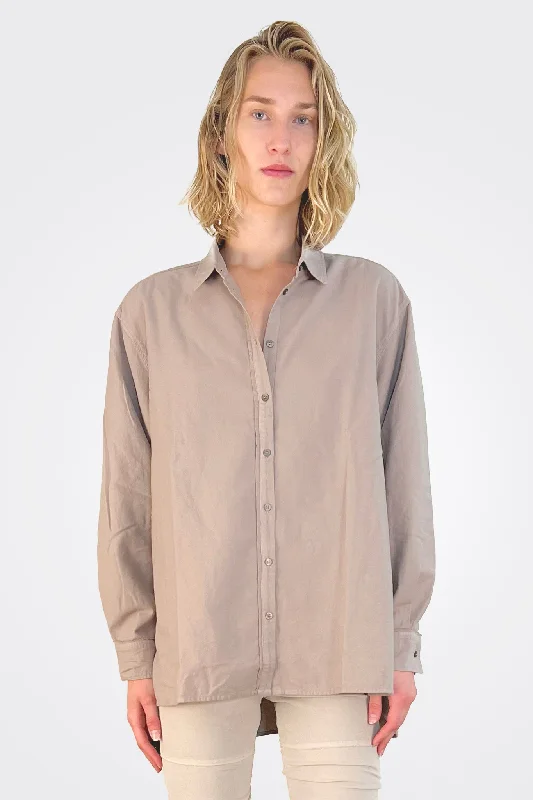 Stupidly Low Prices Light Velvet Oversize Shirt - Griege