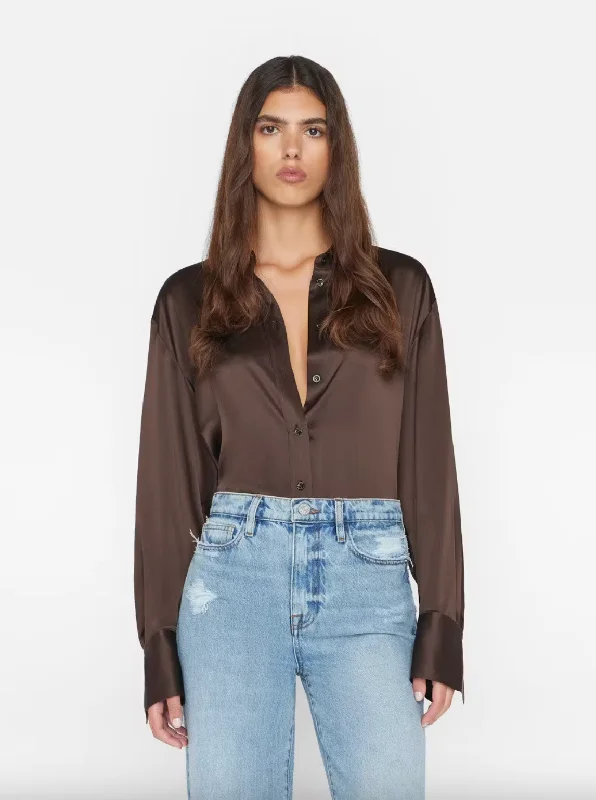 Vintage-Inspired Style Offers The Oversized Shirt - Espresso